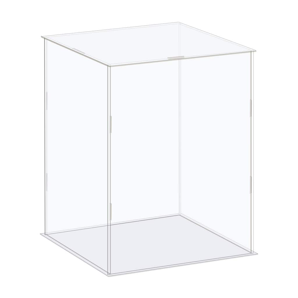 Display Case Box Acrylic Box Transparent Showcase 16x16x21cm for Collectibles