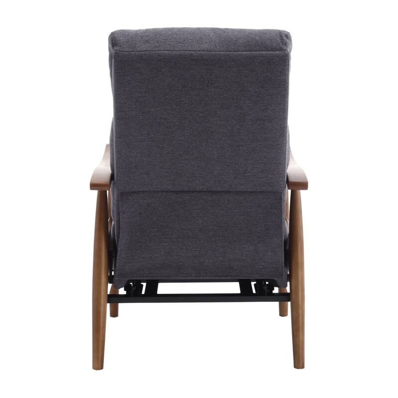 Modern 26.38" Upholstered Adjustable Chaise Lounge Chair with Wood Frame for Living Room