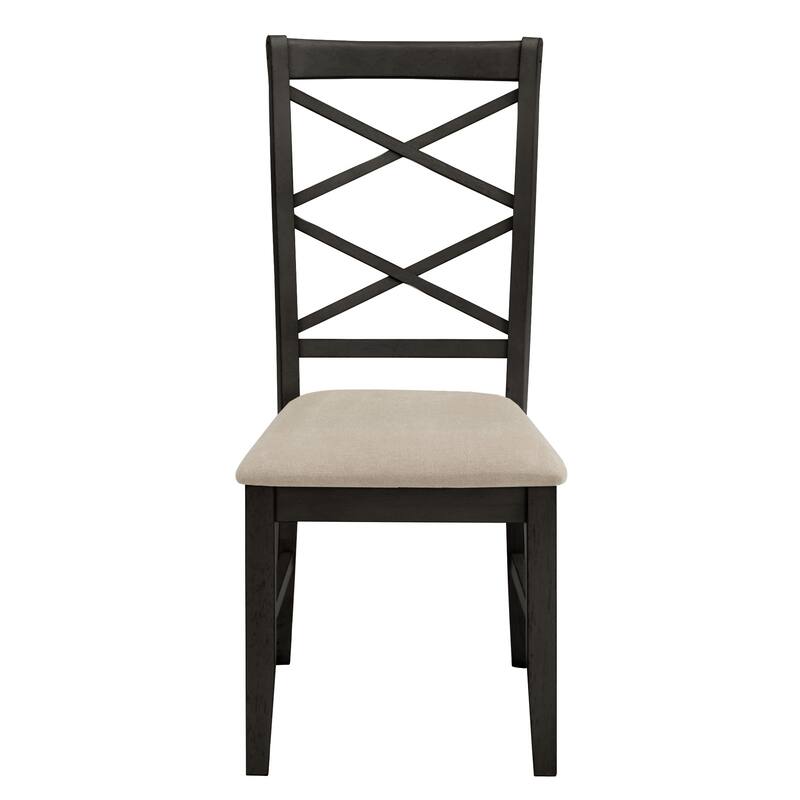 Eleanor Two-tone Wood Finish 78" Dining Set with Double Cross Back Chairs by iNSPIRE Q Classic