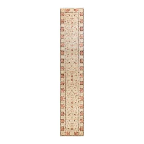 Overton Mogul One-of-a-Kind Hand-Knotted Runner - Ivory, 2' 6" x 14' 2" - 2' 6" x 14' 2"