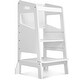 preview thumbnail 6 of 7, Height Adjustable Toddler Stool Helper with Safety Rail White