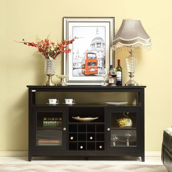 slide 2 of 5, 51" Wide Wood Buffet Table