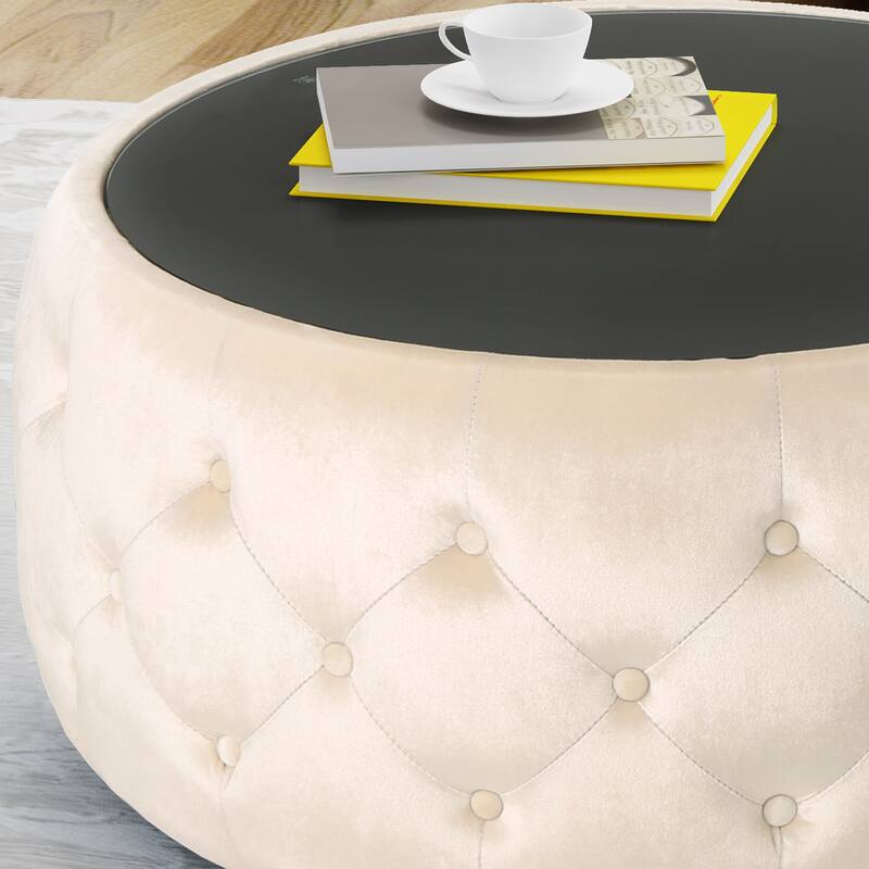 Tufted Upholstery Ottoman Bench