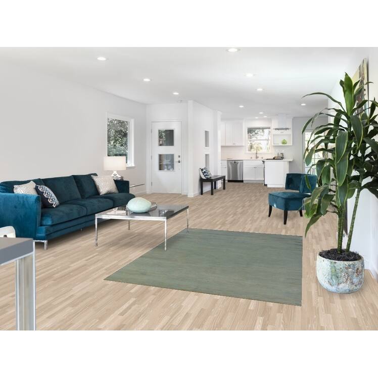 Light Green & Blue Modern Gabbeh Oriental Rug Handmade Wool Carpet - 4'8" x 6'4"