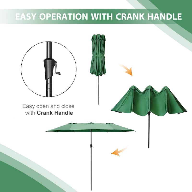 Ainfox 15Ft Patio Umbrella with Crank Without Base