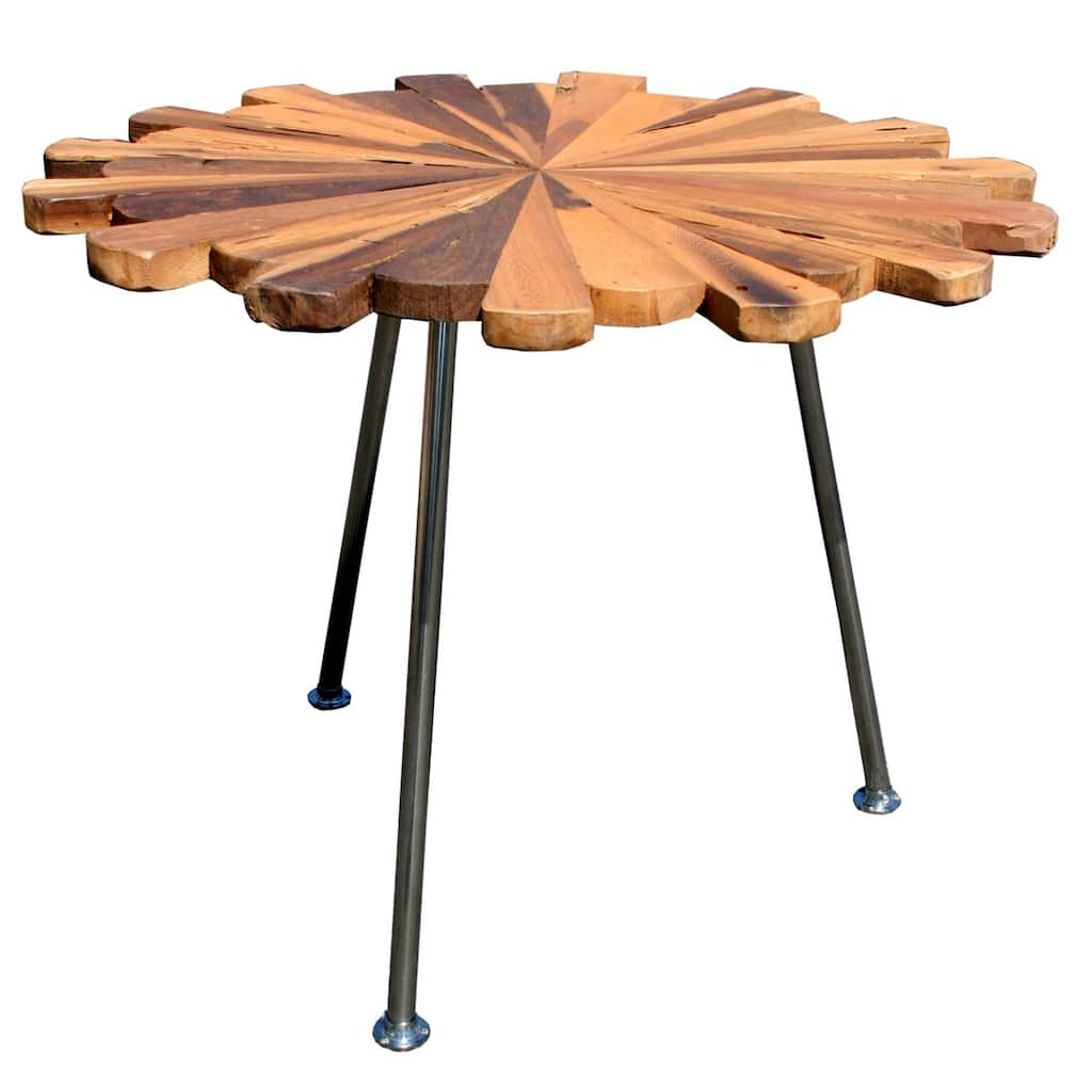 Chic Teak Rustic Teak Wood Matahari Side Table