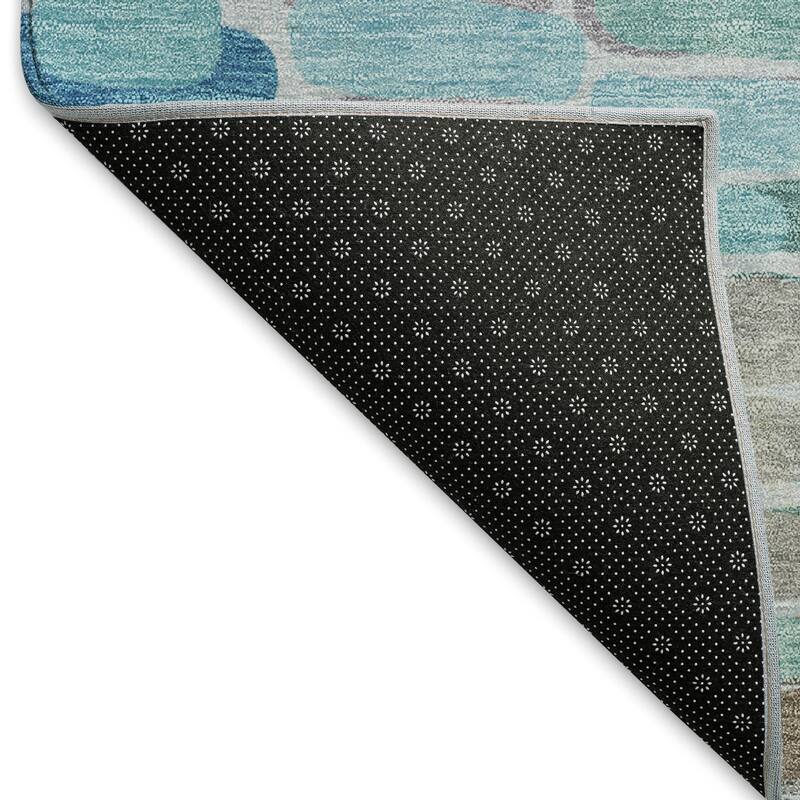 Machine Washable Indoor/ Outdoor Modern Caps Chantille Rug