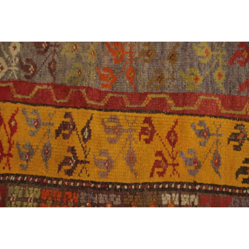 Hand Knotted Oriental 100% Wool Carpet Transitional Tribal Oranges & Rust Anatolian Area Rug - 5' 2'' X 3' 8''