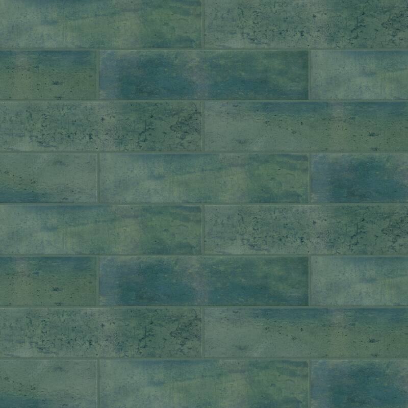 Merola Tile Capri Brick Oliva 2-1/2" x 10" Porcelain Floor and Wall Tile