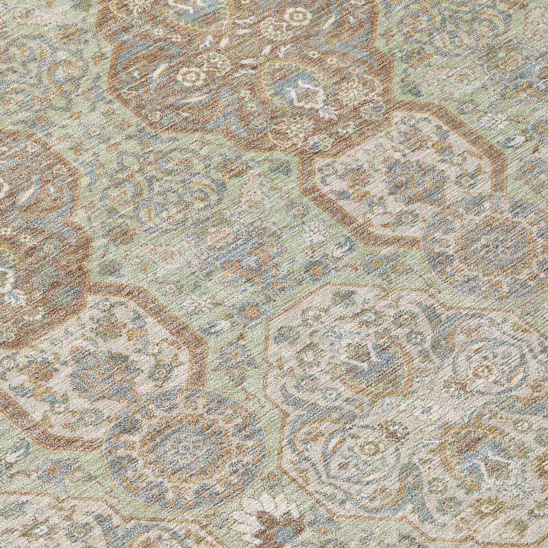 Machine Washable Indoor/ Outdoor Global Budden Chantille Rug