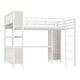 preview thumbnail 3 of 8, Metal Queen Size Loft Bed with L-shaped Desk,Storage Cubes and Shelves