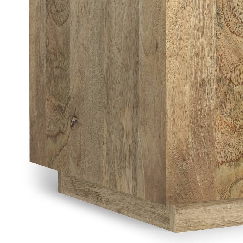 Simpli Home Lockhart SOLID MANGO WOOD 20" Wide Contemporary Side Table in Natural - 20 inch Wide