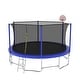 preview thumbnail 17 of 27, 16ft Round Outdoor Trampoline with Enclosure Net and Basketball Hoop