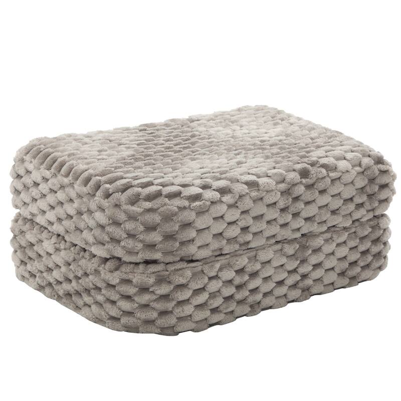 135.4" Bubble Velvet Fabric Sectional Sofa with 2 Ottomans