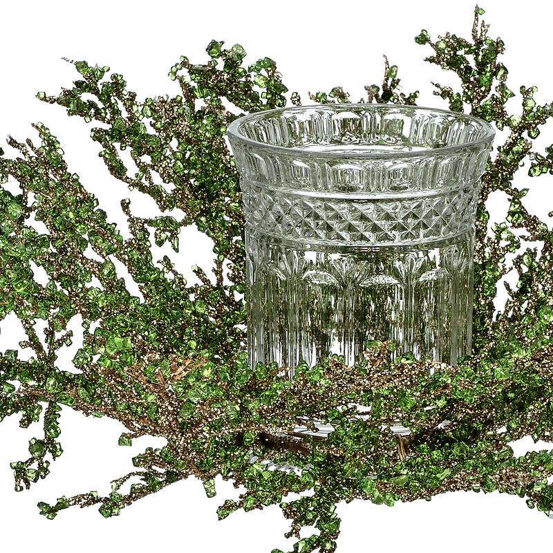 16" Premium Ice Spray With Hurricane Centerpiece
