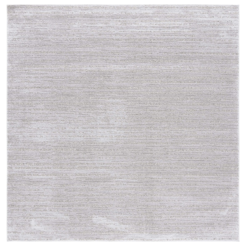 SAFAVIEH Neptune Orra Contemporary Rug. - 6'7" Square - Light Grey/Grey