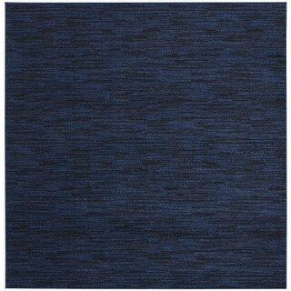 7' X 7' Midnight Blue Square Non Skid Indoor Outdoor Area Rug - 6' x 7 ...