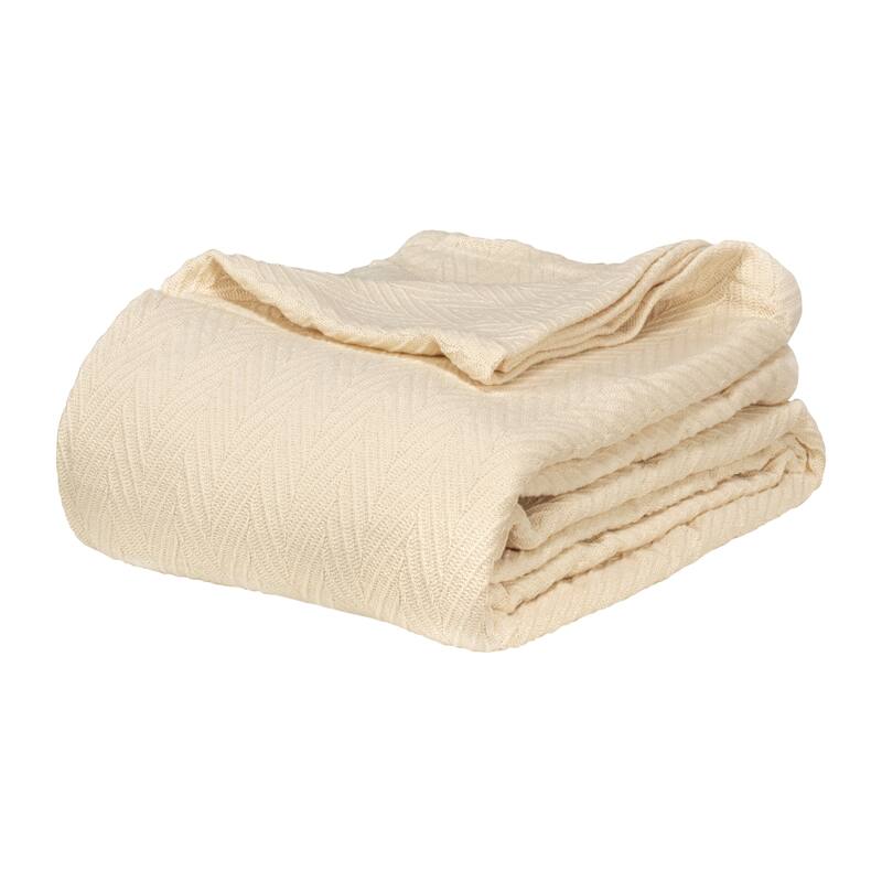 Superior Metro Zig-Zag Chevron All-Season Bedding Cotton Blanket