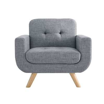 Moser Bay Clementina Upholstered Arm Chair with Rubber Wood Base