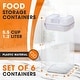 preview thumbnail 16 of 24, Cheer Collection Set of 6 Uniform Size Airtight Food Storage Containers