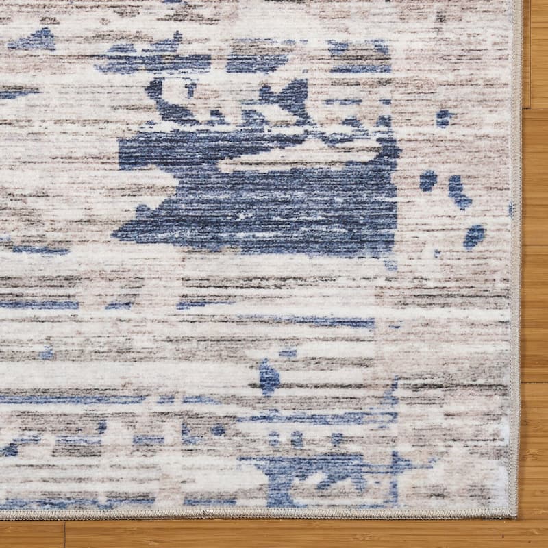 Licensed HGTV Everyday Chic Soft Flannel Zero Pile Printed Non-Slip Washable Indoor Area Rug