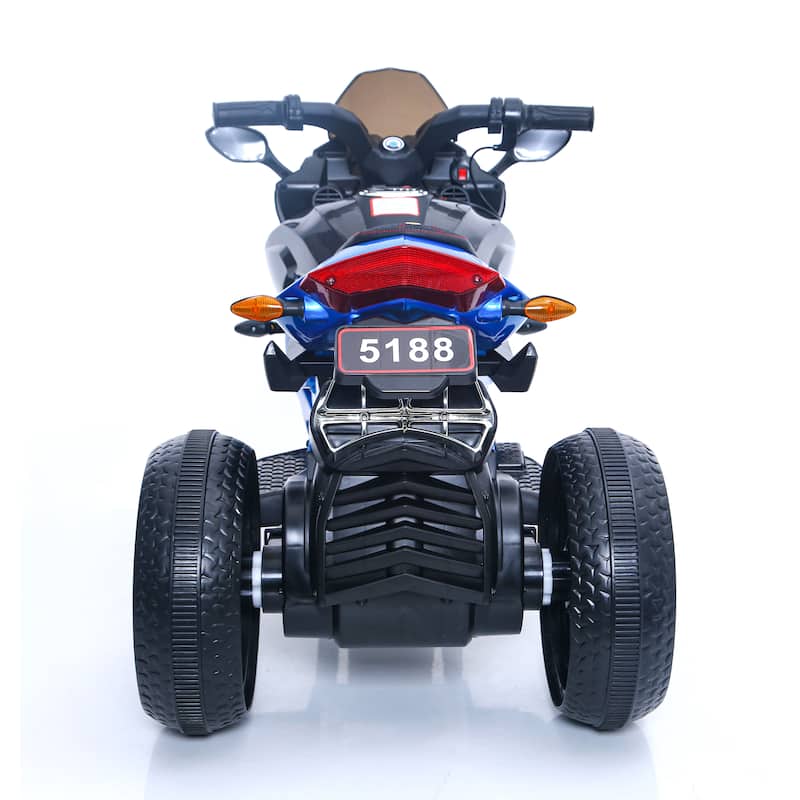 Kids Motorcycle Ride-On Motorcycle 3-Wheels Battery Powered Motorbike Rechargeable 12 V kids ride on toy with PU seat
