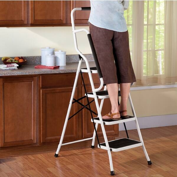 Four Step Safety Ladder with Grips 55.250 x 21.250 x 4.750 On Sale