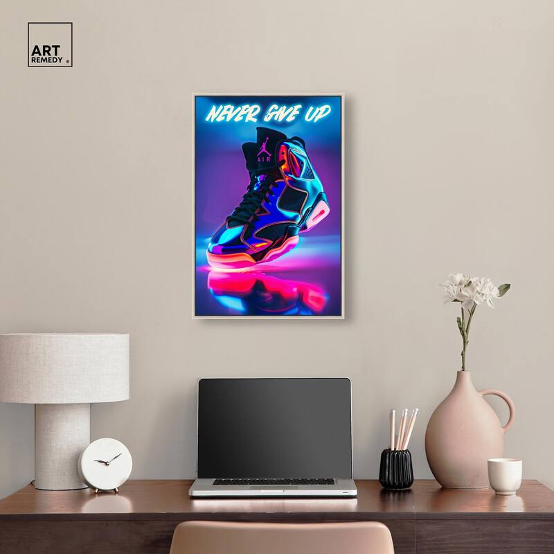 Cool Glow Sneaker Hype Canvas by Art Remedy