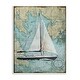 Stupell Vintage World Map Sail Boat Ocean Coast Painting,10x15, Proudly ...