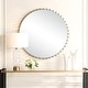preview thumbnail 2 of 4, Round Iron Wall Mirror - 45.5" - Antique Brass Finish