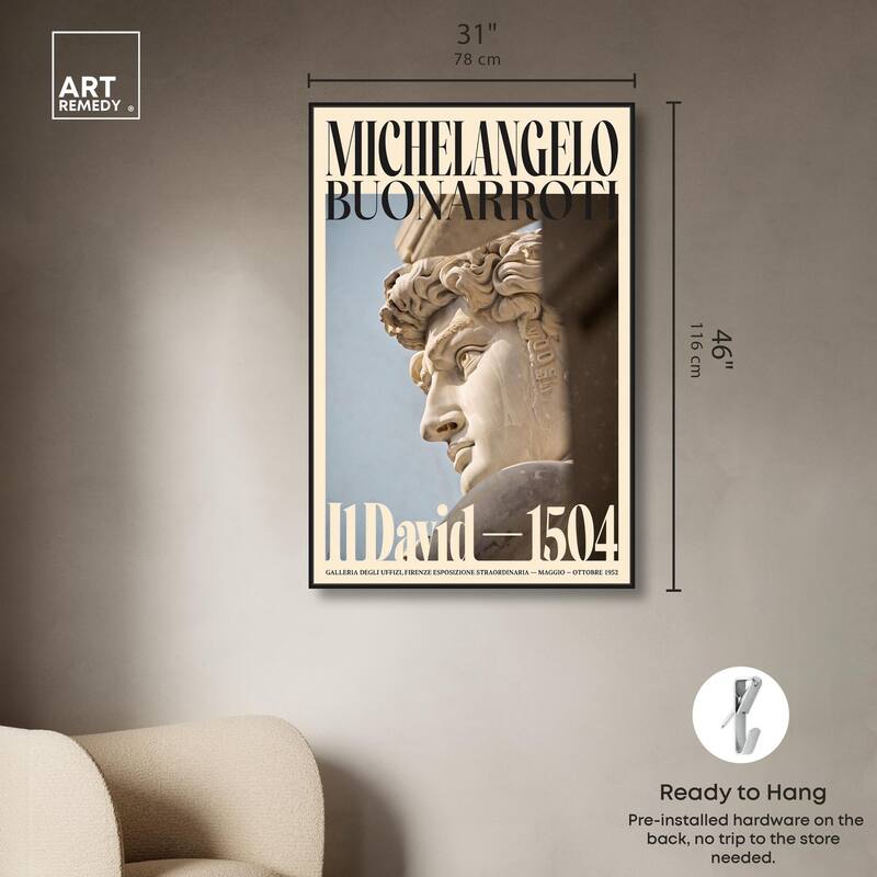 David in Marble Canvas by Art Remedy