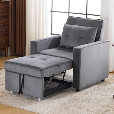 Modern Velvet 3-in-1 Sofa Bed