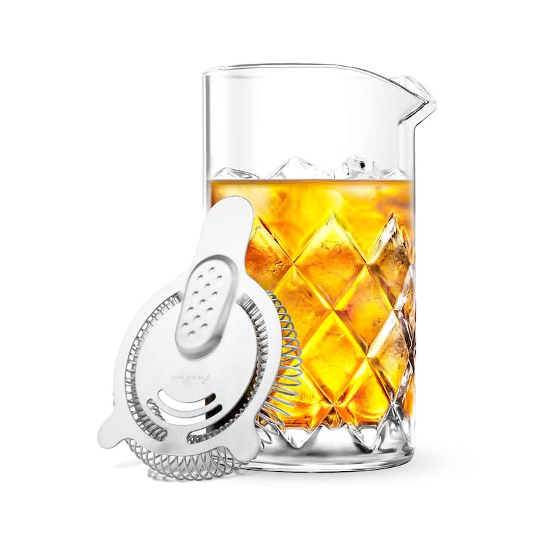 Final Touch Yarai Mixing Pitcher with Hawthorne Strainer - 20 oz.