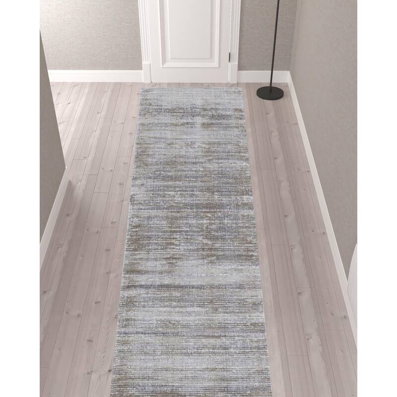 Wumi Power Loomed Abstract Area Rug By HomeRoots - 12' Runner