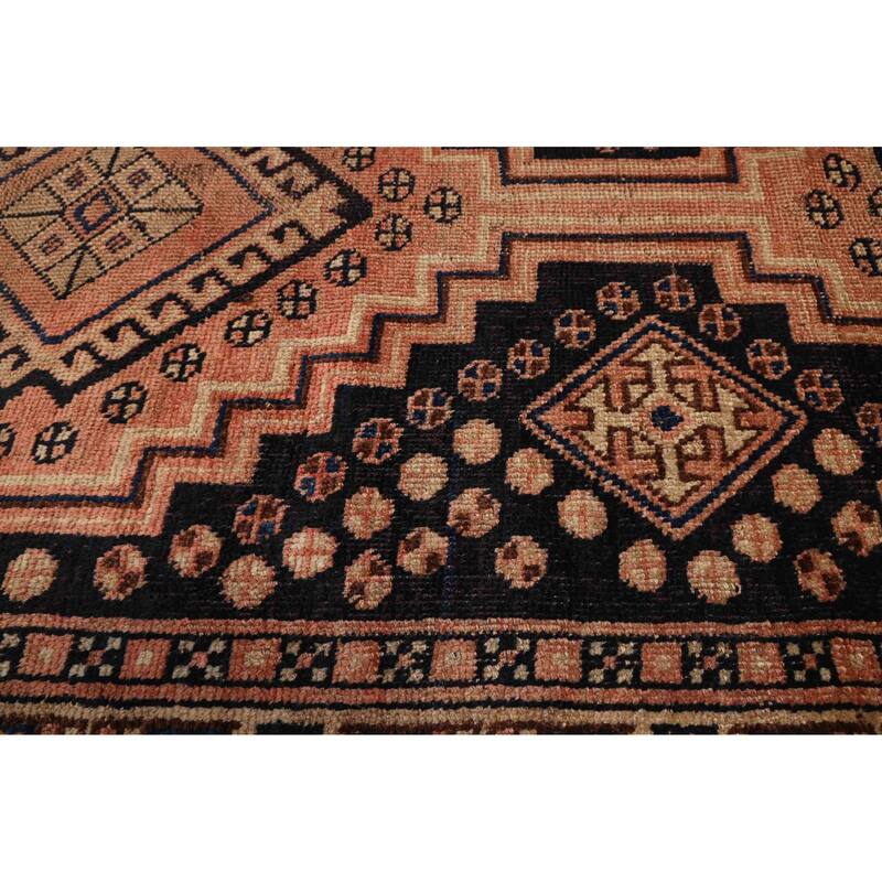 ECARPETGALLERY Hand-knotted Antalya Vintage Dark Navy Wool Rug - 4'2 x 8'10