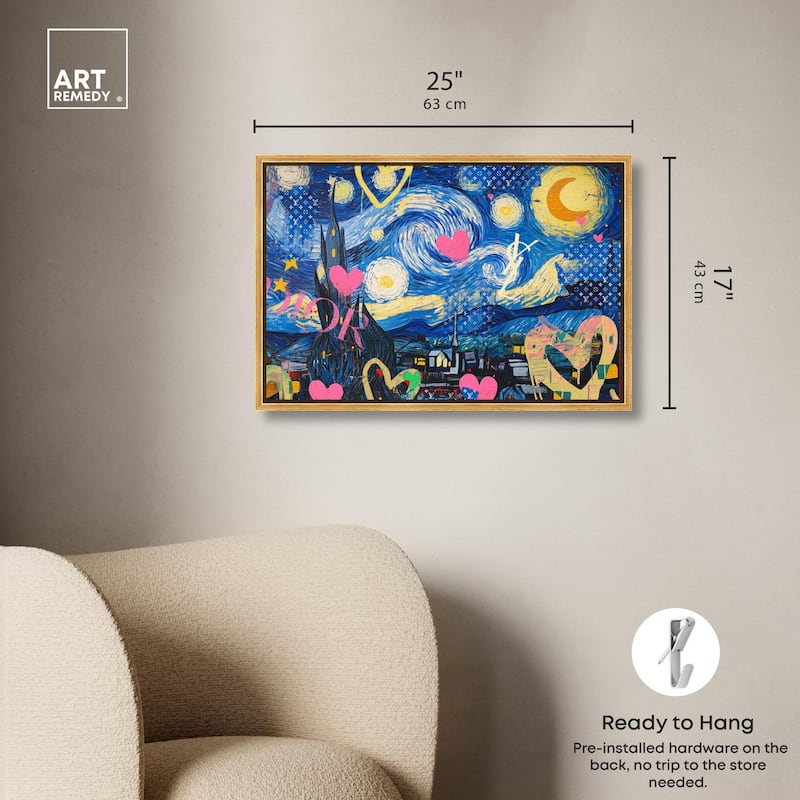 Starry Night Graffiti Canvas by Art Remedy