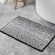 preview thumbnail 35 of 35, Ombre Chenille Non-Slip Bath Rug 16"Wx24"L - Black