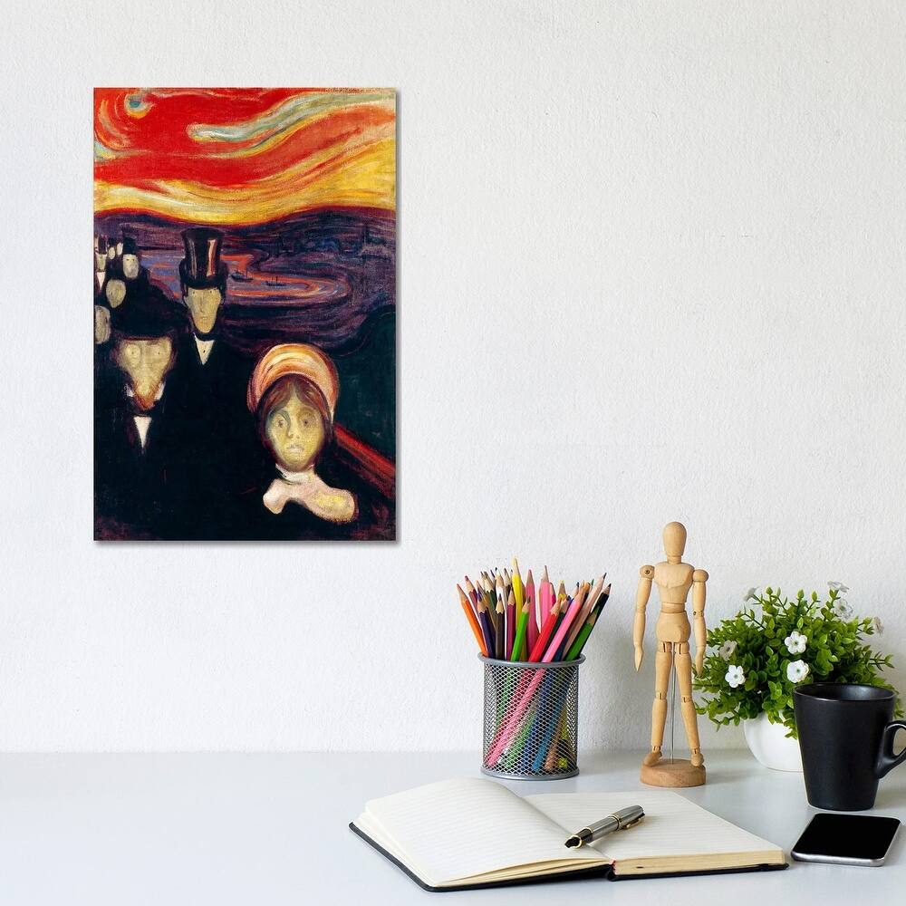 iCanvas "Anxiety, 1894" by Edvard Munch Canvas Print