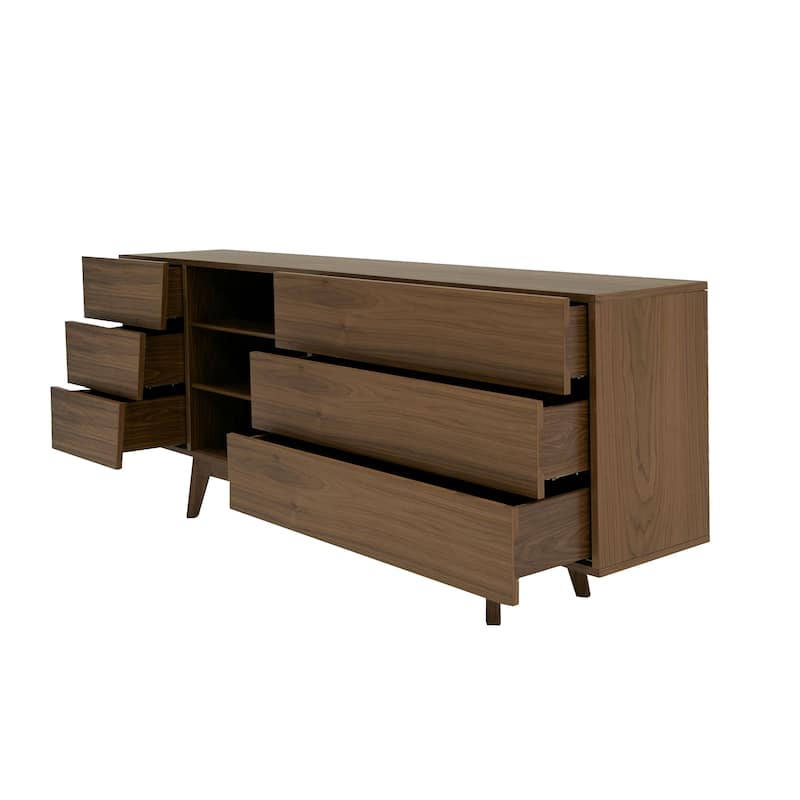 Modrest Abelard Mid-century Walnut Dresser