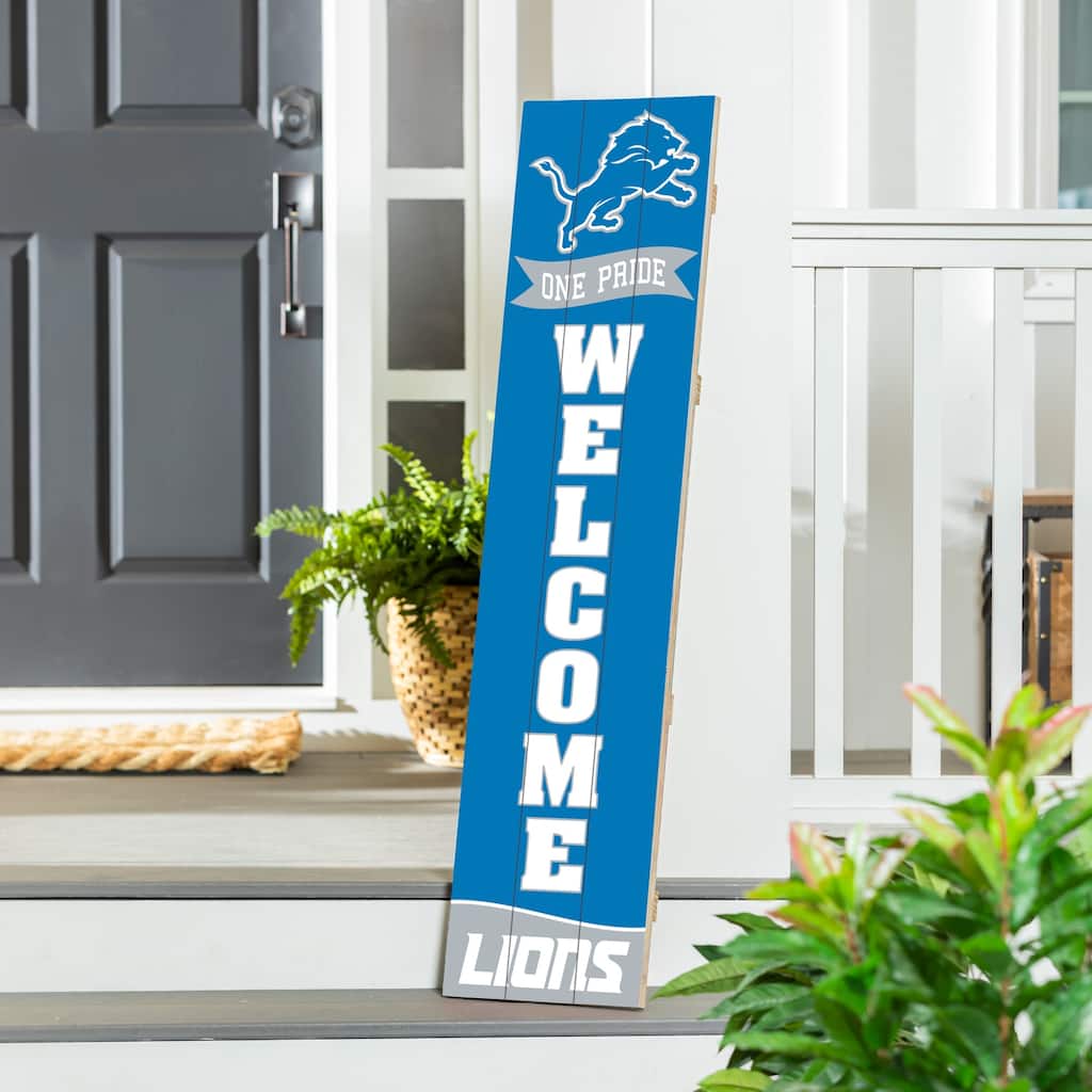 47" Porch Leaner Welcome Wall Sign, Detroit Lions Size