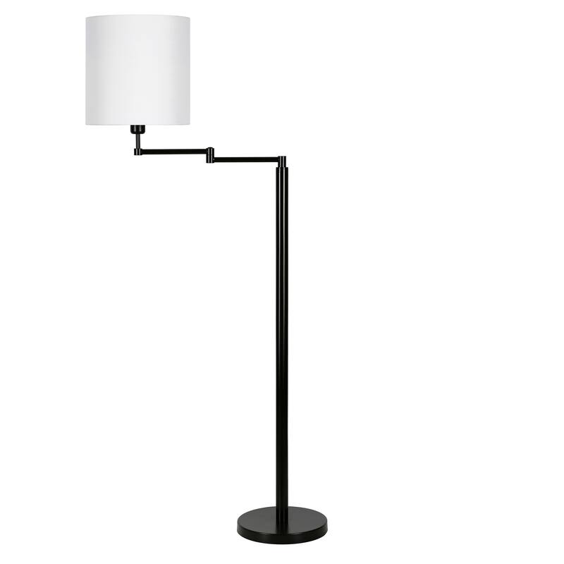 Moby Swing Arm Floor Lamp with Fabric Empire Shade - 62" Tall