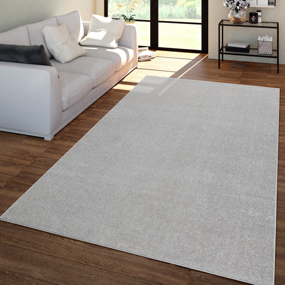 Solid Low-Pile Rug for Living Room in Plain Colors