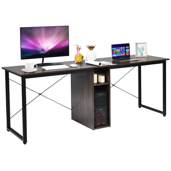 Shop Gymax 2 Person Computer Desk 79 Large Double Workstation