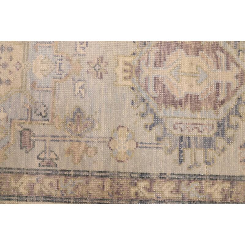ECARPETGALLERY Hand-knotted Modern Oushak Light Blue, Light Grey Wool Rug - 9'1 x 11'10