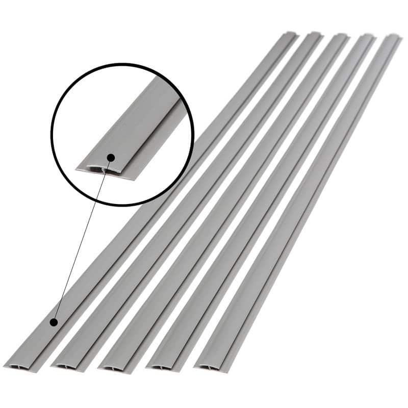 FASÄDE 47 in. Decorative Vinyl Divider Trim Argent Silver (5 Pack) - 5 Pack