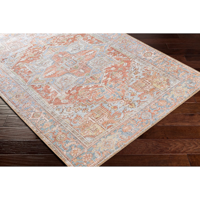 Livabliss Farhad Traditional Medallion Machine Washable Area Rug