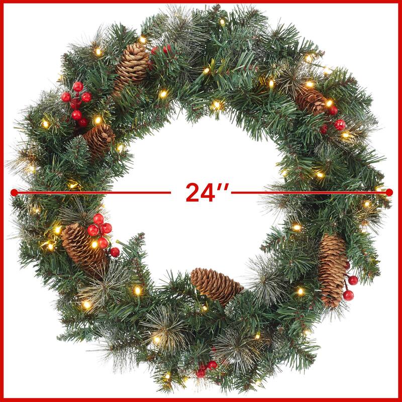 Green Fir Artificial Holiday Christmas Wreath Holiday Décor