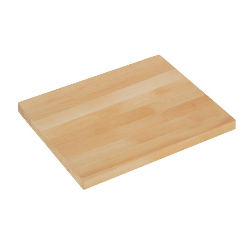 Commercial Solid Wood Tabletop with Support Bars for Indoor Use - Natural - 24"W x 30"D x 1.5"H