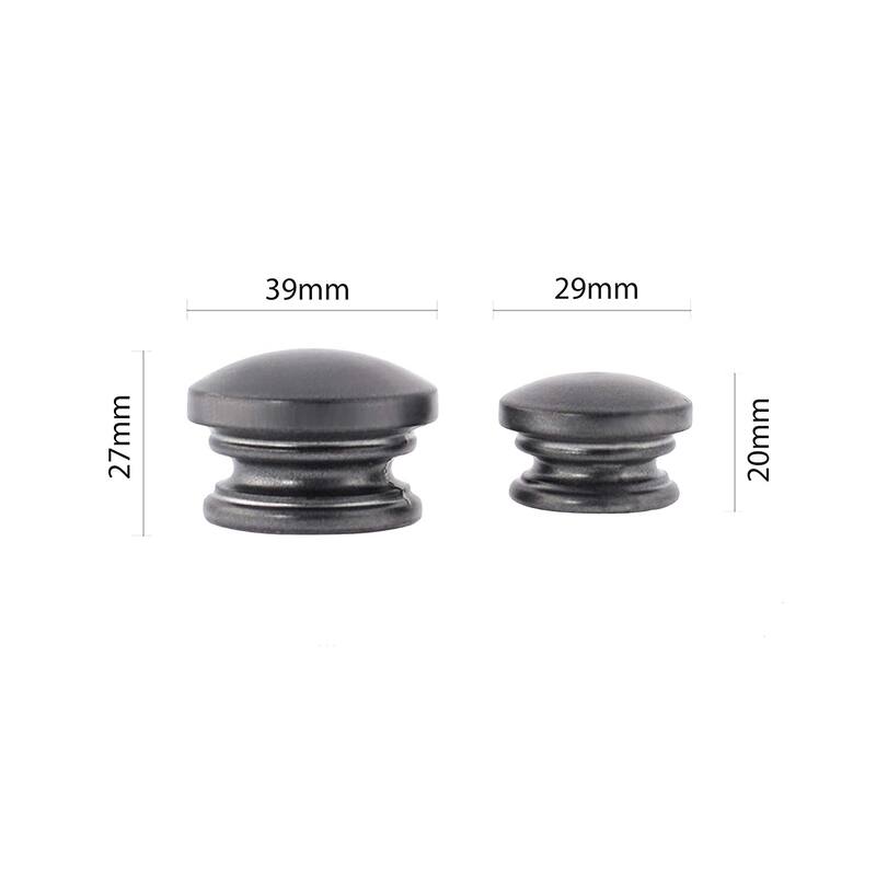 1 Inch Adjustable Double Curtain Rod for Windows & Doors Curtains with Endcap Round Finials & Brackets Set -By Deco Window