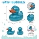 preview thumbnail 2 of 5, DolliBu Metallic Blue Duck Bath Buddy Squirter For Toddlers - 2.7Lx2.2Wx2.3H inches